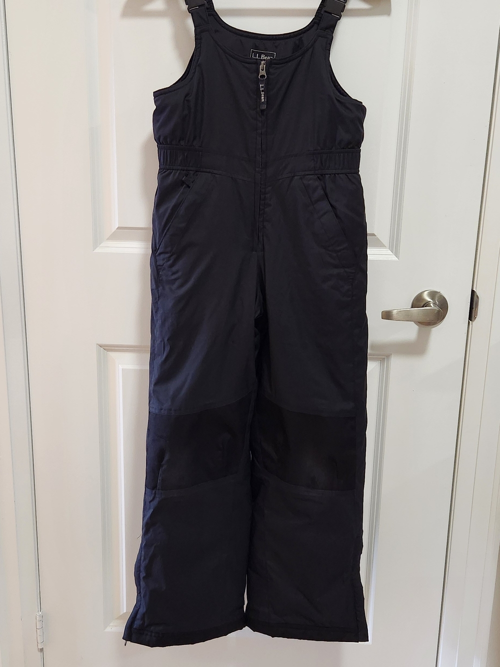 L.L.Bean Boys Insulated Snow Bibs Ski Snow Pants Black Size 10